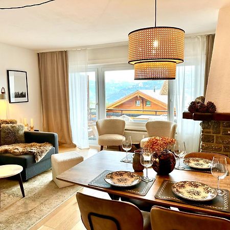 Window On Crans Montana, Appartement Avec Vue Sur Les Alpes Exterior photo