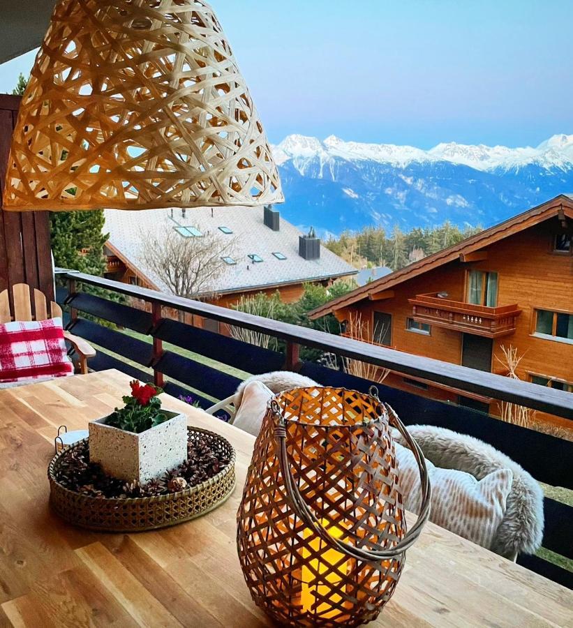 Window On Crans Montana, Appartement Avec Vue Sur Les Alpes Exterior photo
