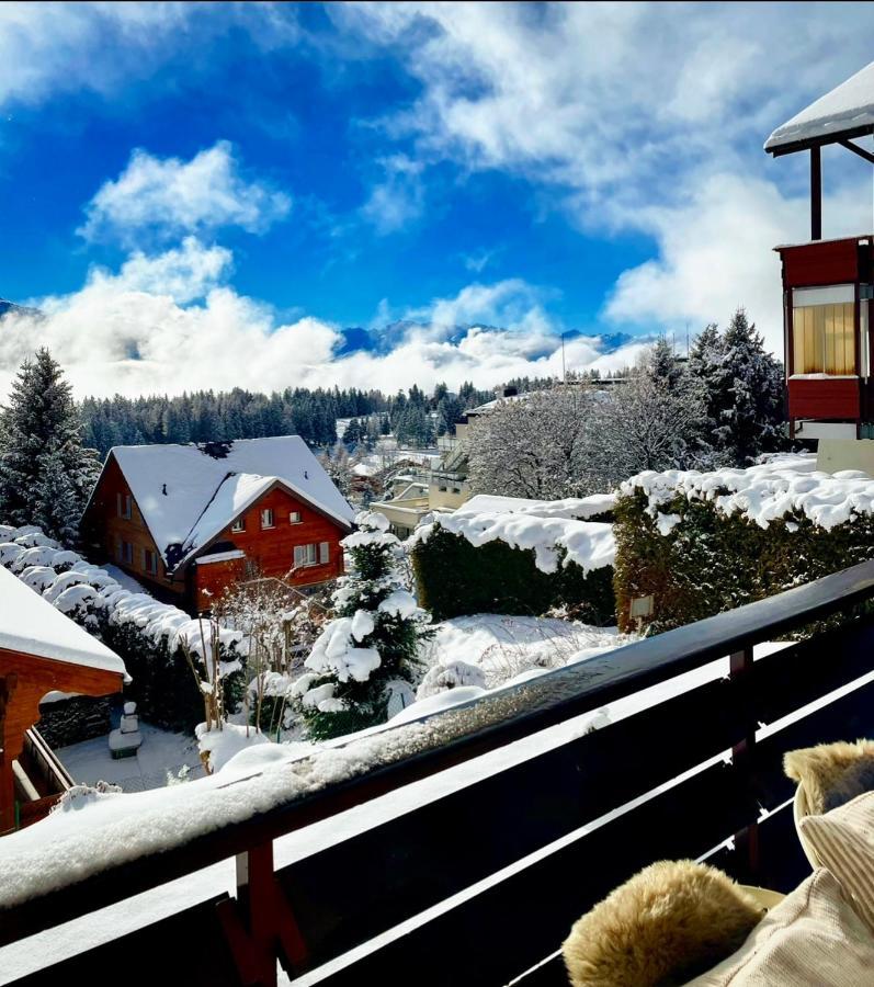 Window On Crans Montana, Appartement Avec Vue Sur Les Alpes Exterior photo