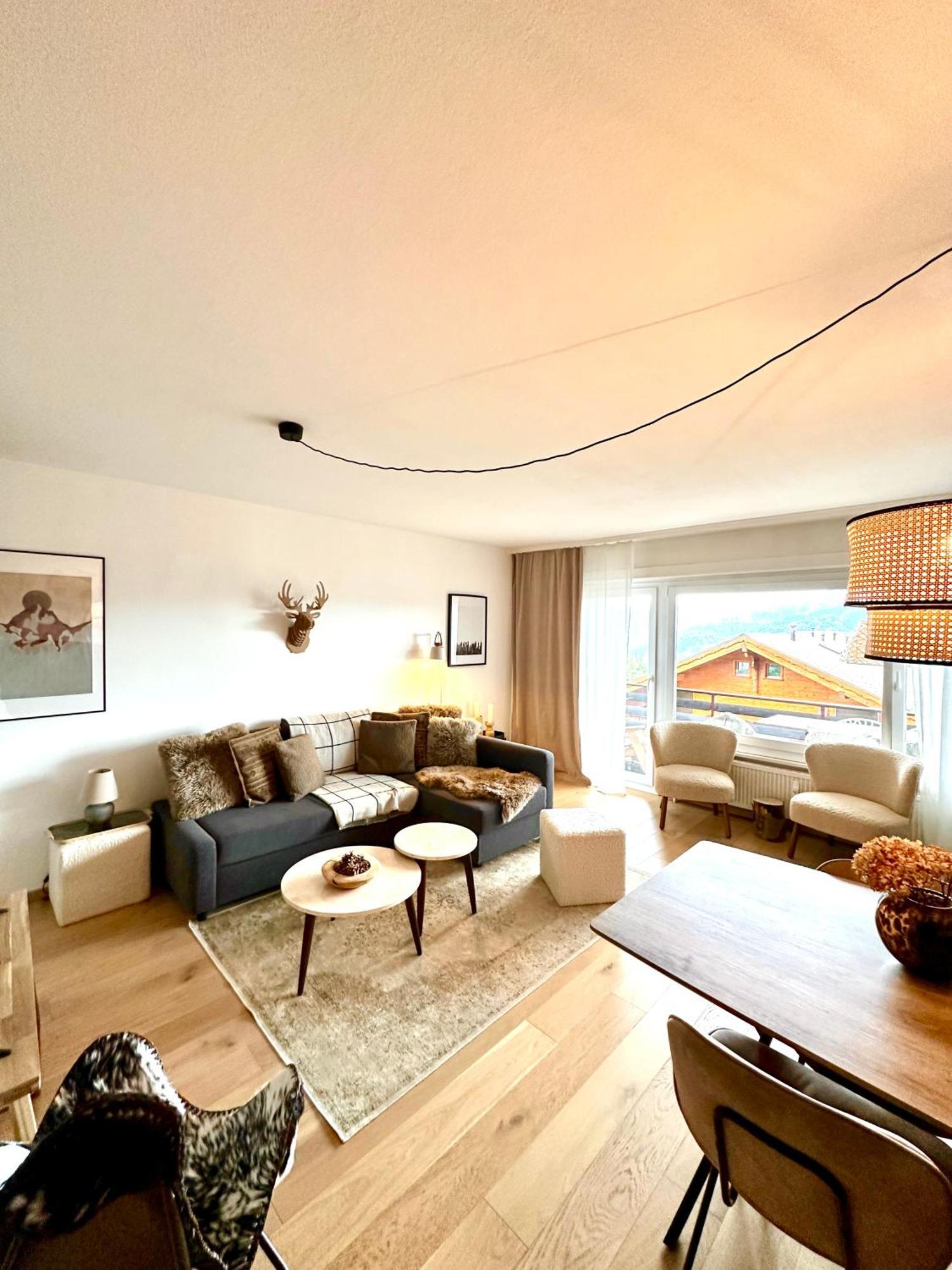Window On Crans Montana, Appartement Avec Vue Sur Les Alpes Exterior photo